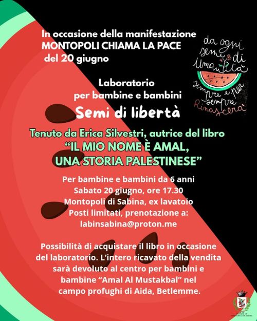 MONTOPOLI CHIAMA LA PACE! LABORATORIO PER BIMBX "SEMI DI LIBERTA"