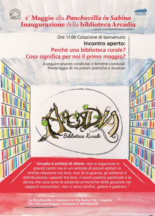Inaugurazione della biblioteca Arcadia alla Panchovilla
