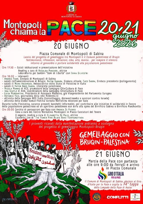 MONTOPOLI CHIAMA LA PACE! RESISTENTI COME ULIVI