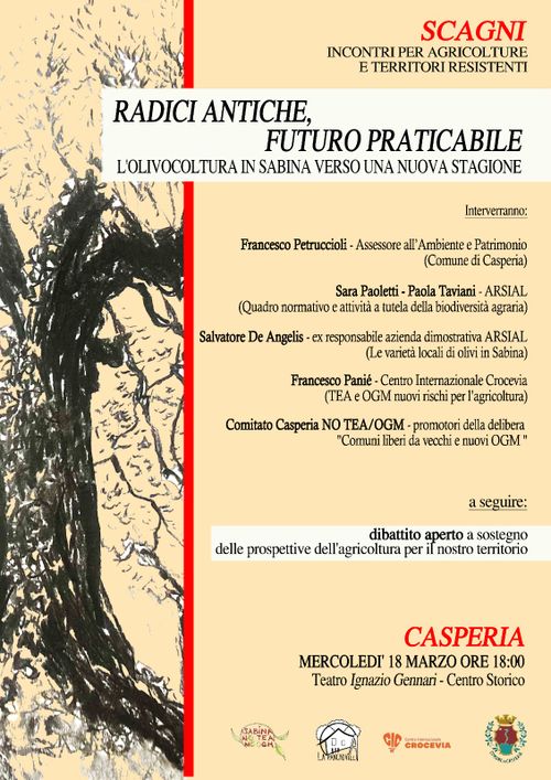 RADICI ANTICHE, FUTURO PRATICABILE. L'Olivocoltura in Sabina verso una nuova stagione