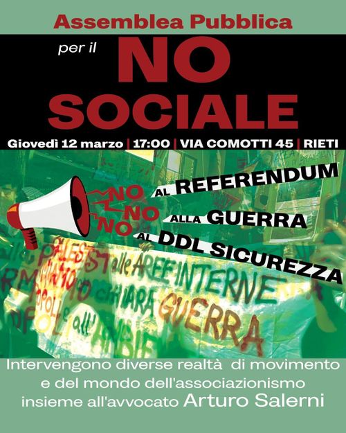 Per il NO sociale